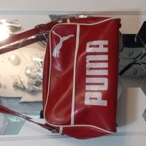 PUMA Vintage Vinyl Red Duffel Bag